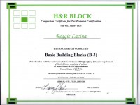 H&R Block_ State And Federal Income Tax Certification_Nov 2007